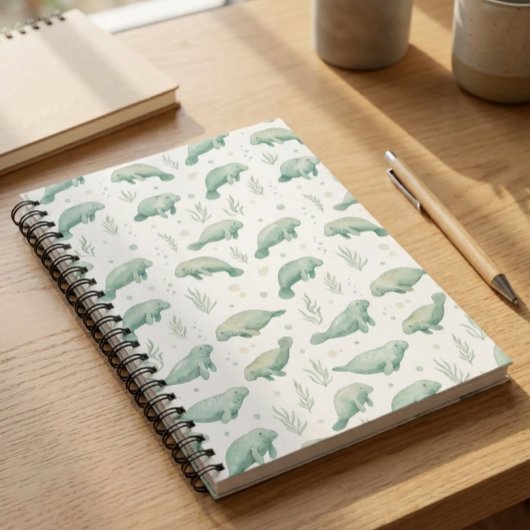 Watercolor Manatee Notebook ノートブック