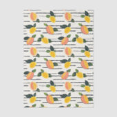 Watercolor Mango Pattern with Green Leaves (2) 薄葉紙 (正面)