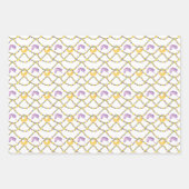 Watercolor Mardi Gras Beads ラッピングペーパーシート (正面)