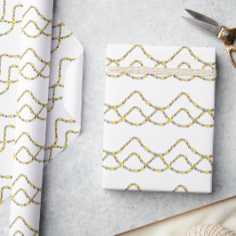 Watercolor Mardi Gras Beads ラッピングペーパー