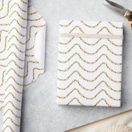 Watercolor Mardi Gras Beads ラッピングペーパー