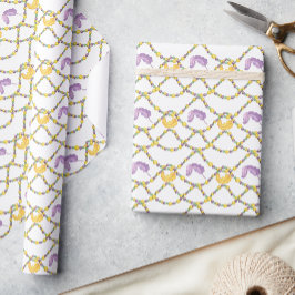 Watercolor Mardi Gras Beads ラッピングペーパー