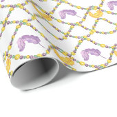 Watercolor Mardi Gras Beads ラッピングペーパー (ロールコーナー)