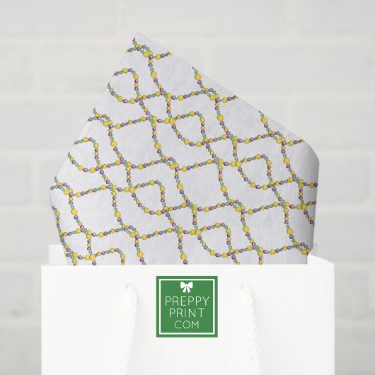 Watercolor Mardi Gras Beads 薄葉紙