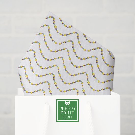 Watercolor Mardi Gras Beads 薄葉紙