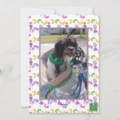 Watercolor Mardi Gras Masquerade Photo シーズンカード (裏面)