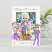 Watercolor Mardi Gras Masquerade Photo シーズンカード (スタンド正面)