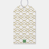 Watercolor Mardi Gras Monogram Crest ギフトタグ (裏面)