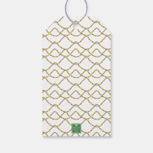 Watercolor Mardi Gras Monogram Crest ギフトタグ (裏面)