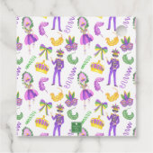 Watercolor Mardi Gras Monogram Crest フェイバータグ (裏面)