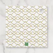 Watercolor Mardi Gras Monogram Crest フェイバータグ (裏面)