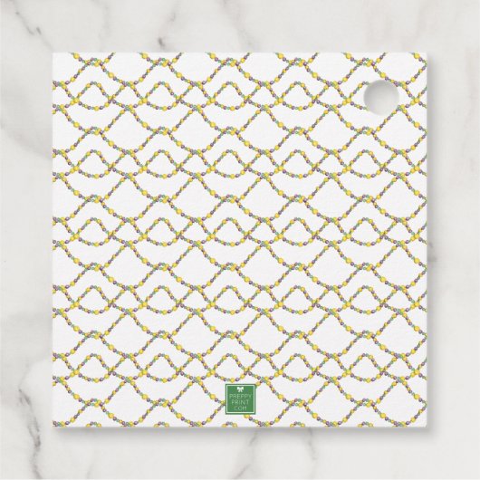 Watercolor Mardi Gras Monogram Crest フェイバータグ (裏面)