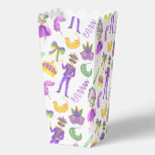 Watercolor Mardi Gras Monogram Crest フェイバーボックス (裏面)