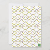 Watercolor Mardi Gras Monogram Crest Party 招待状 (裏面)