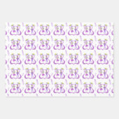 Watercolor Mardi Gras Party ラッピングペーパーシート (正面)