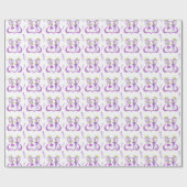 Watercolor Mardi Gras Party ラッピングペーパー (フラット)