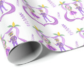 Watercolor Mardi Gras Party ラッピングペーパー (ロールコーナー)