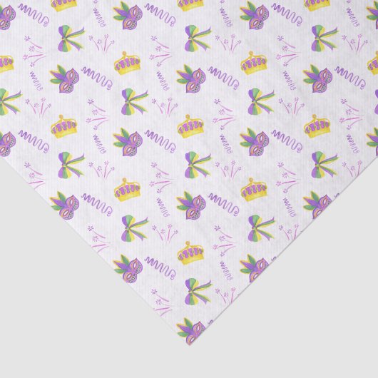 Watercolor Mardi Gras Party 薄葉紙 (詳細)