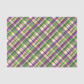 Watercolor Mardi Gras Plaid 薄葉紙 (正面)