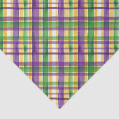 Watercolor Mardi Gras Plaid 薄葉紙 (詳細)