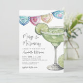 Watercolor Margarita Bridal Shower 招待状 (スタンド正面)