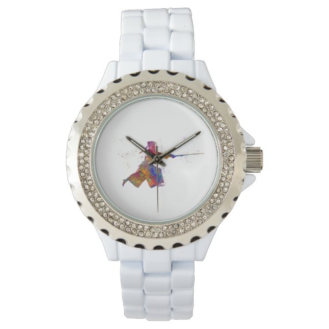 Watercolor martial art-kendo 腕時計 (正面)