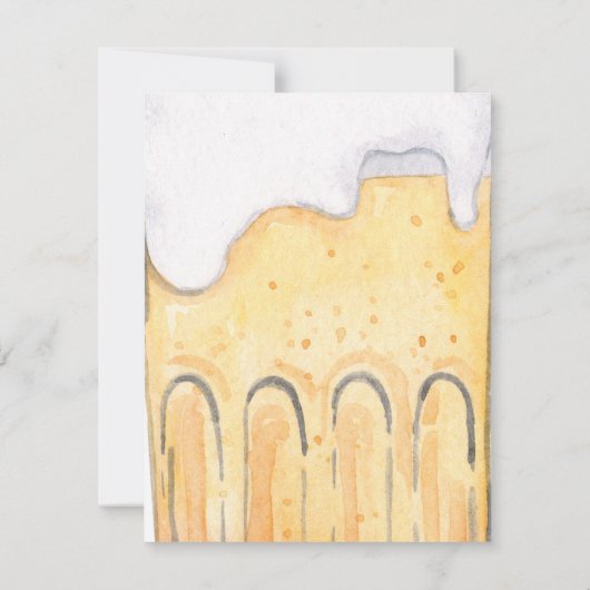 Watercolor Martini,Beer Retirement Party 招待状 (裏面)