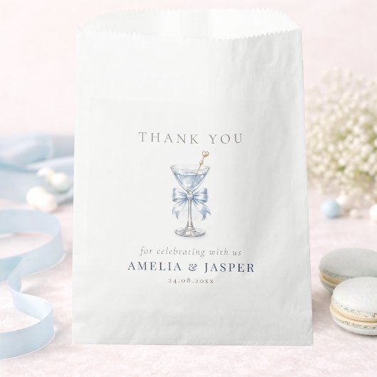 Watercolor Martini Boy Baby Shower Party フェイバーバッグ