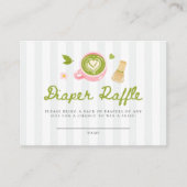 Watercolor Matcha Latte Diaper Raffle エンクロージャーカード (正面)