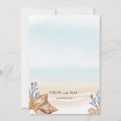 Watercolor Maui Hawaii Tropical Beach Wedding 招待状 (裏面)