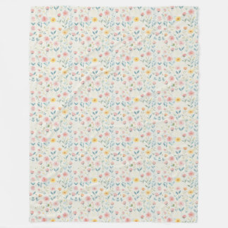 watercolor meadow bloom フリースブランケット