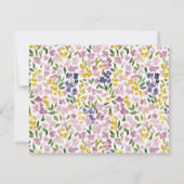 Watercolor Meadow Wildflower Nursery Note Card 招待状 (裏面)