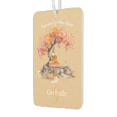 Watercolor Meditating Buddha Personalized カーエアーフレッシュナー (左)