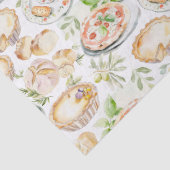 Watercolor Mediterranean Food Pattern 薄葉紙 (詳細)