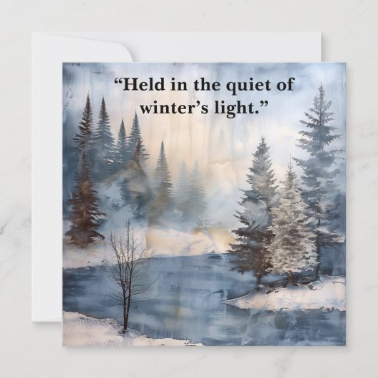 Watercolor Memorial Sympathy Card (正面)