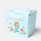 Watercolor Mermaid Birthday フェイバーボックス (裏面サイド)
