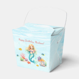 Watercolor Mermaid Birthday フェイバーボックス