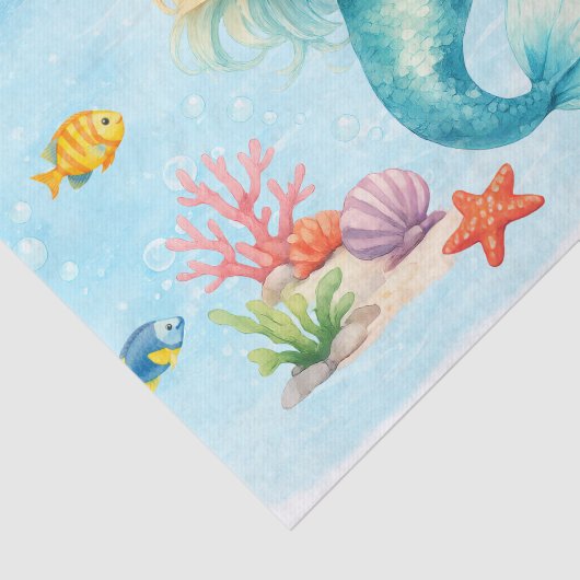 Watercolor Mermaid Birthday 薄葉紙 (詳細)