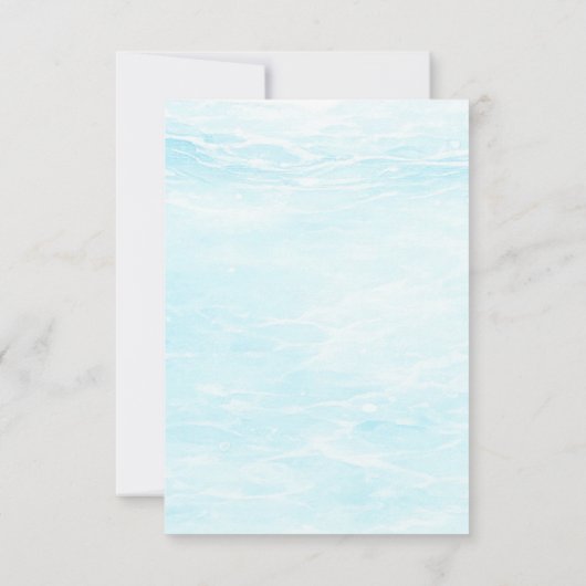 Watercolor Mermaid Birthday Invitation 招待状 (裏面)