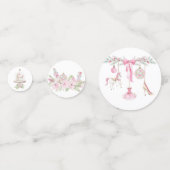  Watercolor Merry Christmas Nutcracker ballet pink コンフェッティ (正面)