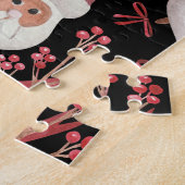 Watercolor Merry Christmas Pattern- Artistic Style ジグソーパズル (側面)