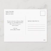 Watercolor Merry Christmas Red シーズンポストカード (裏面)