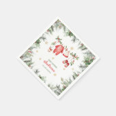  Watercolor Merry Christmas Santa Christmas baby s スタンダードカクテルナプキン (角)