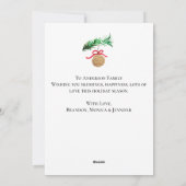 Watercolor Merry Christmas Tree Merry and bright シーズンカード (裏面)