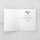 Watercolor Merry Christmas Tree Merry and Bright シーズンカード (内部)