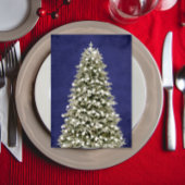 Watercolor Merry Little Christmas Tree Navy Blue シーズンカード