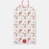 Watercolor Merry Mahjong Christmas Cocktail Party ギフトタグ (裏面)