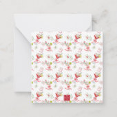 Watercolor Merry Mahjong Christmas Cocktail Party ノートカード (裏面)