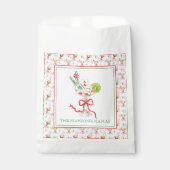 Watercolor Merry Mahjong Christmas Cocktail Party フェイバーバッグ (正面)