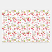 Watercolor Merry Mahjong Christmas Cocktail Party ラッピングペーパーシート (正面)